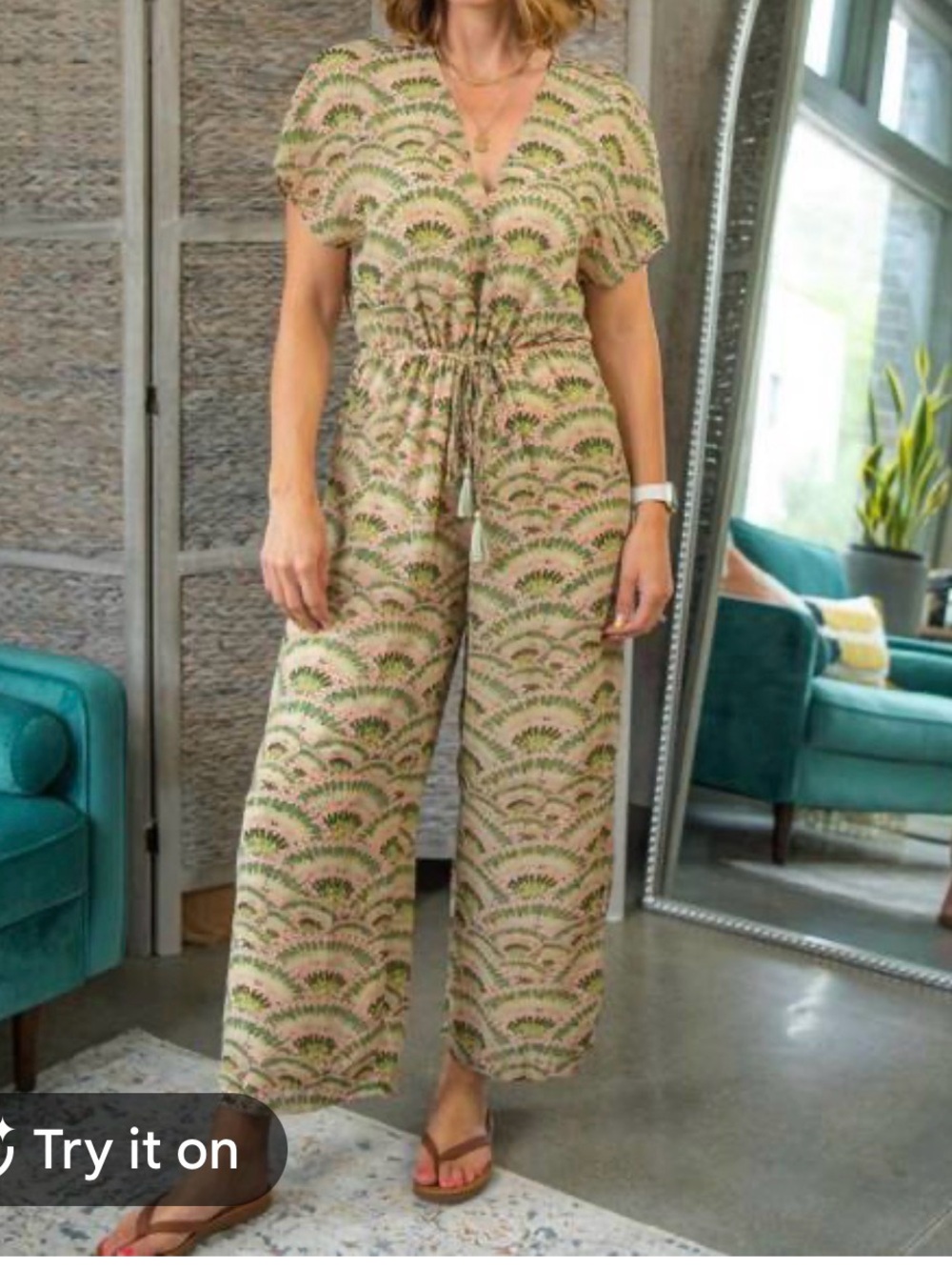 MOLLY BRACKEN turlington wide leg jumpsuit in fantasy